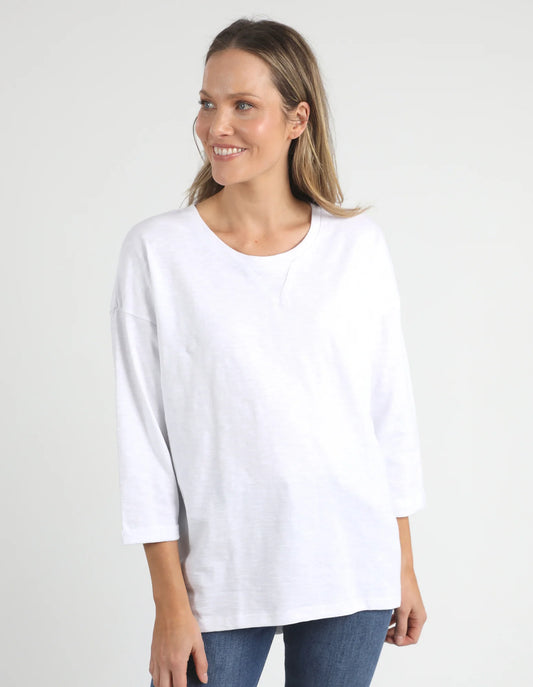 Elm Annie 3/4 Sleeve White