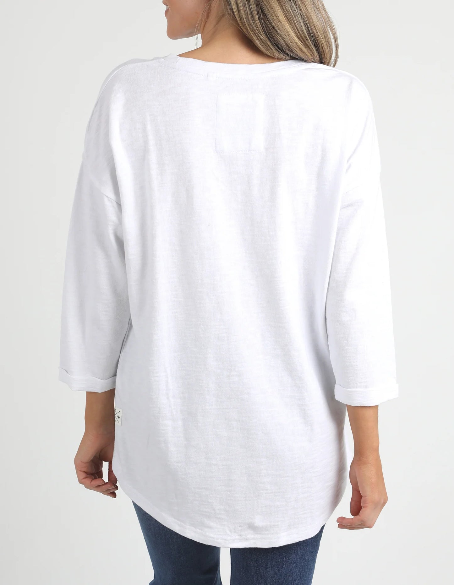 Elm Annie 3/4 Sleeve White